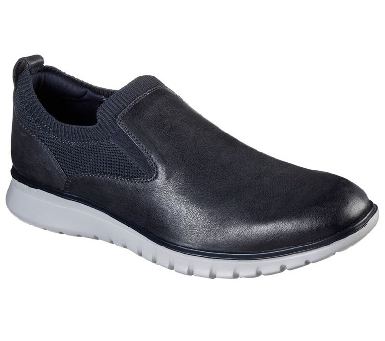 Skechers Neo-Casual - Canby - Mens Slip On Shoes Navy/Grey [AU-XE3730]